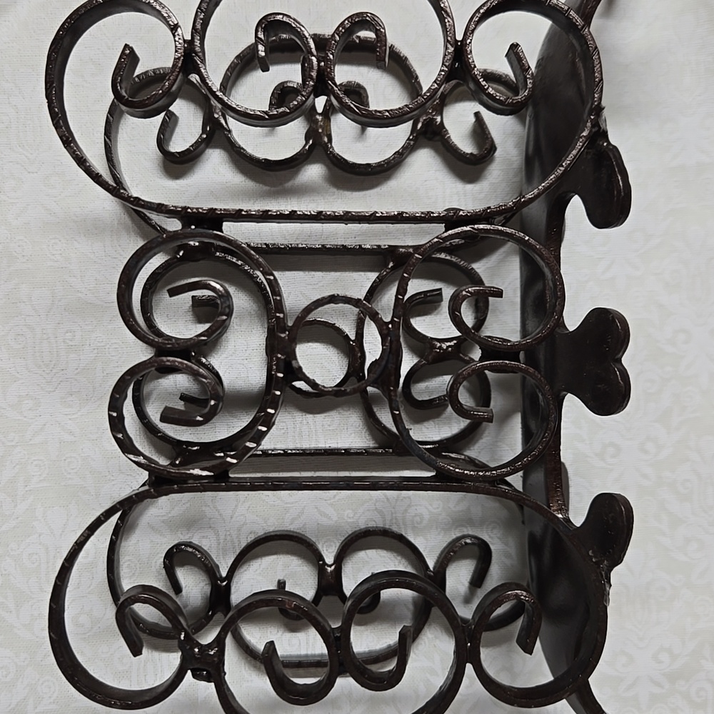 Napkin Holder Metal Made In Spain Wrought Iron Ornate Victorian Decor Dining